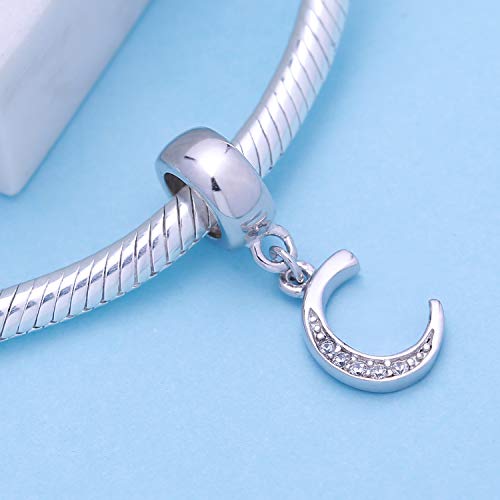 SOUKISS Letter C Charm Sterling Silver 925 Initial A-z Alphabet Beads Name Charm for Bracelet Charms - Image 2