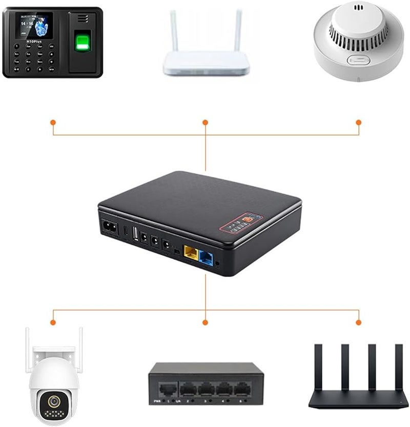 Eujgoov 20800mAh Mini UPS Battery Backup Power Supply for Router Modem Security Camera with US Plug - Image 5