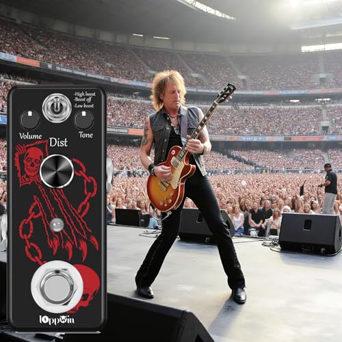 IOppWin HOLY WAR Heavy Metal Distortion Pedal - 3 Mode (Lo/Hi Boost) True Bypass, Mini Metal Casing, Guitar Effects Pedal - Image 4