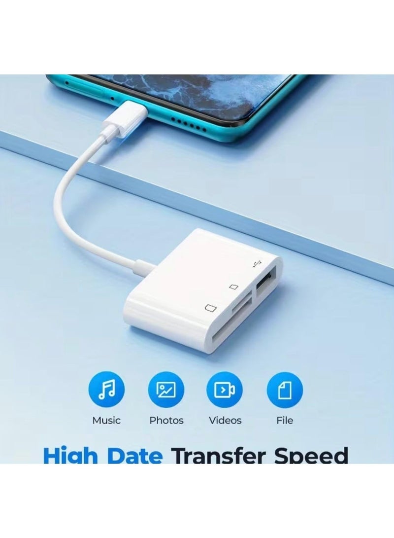 قارئ بطاقات SD ثلاثي الوظائف بمنفذ USB-C - نقل سريع وتوصيل سهل - Image 5