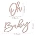 MASTRON Oh Baby Sign for Baby Shower Backdrop Glitter Felt Oh Baby Sign Party Banner Boy Girl Baby Shower Decorations Gender Reveal 1st Birthday Party Photography Background Rose Gold - Image 2