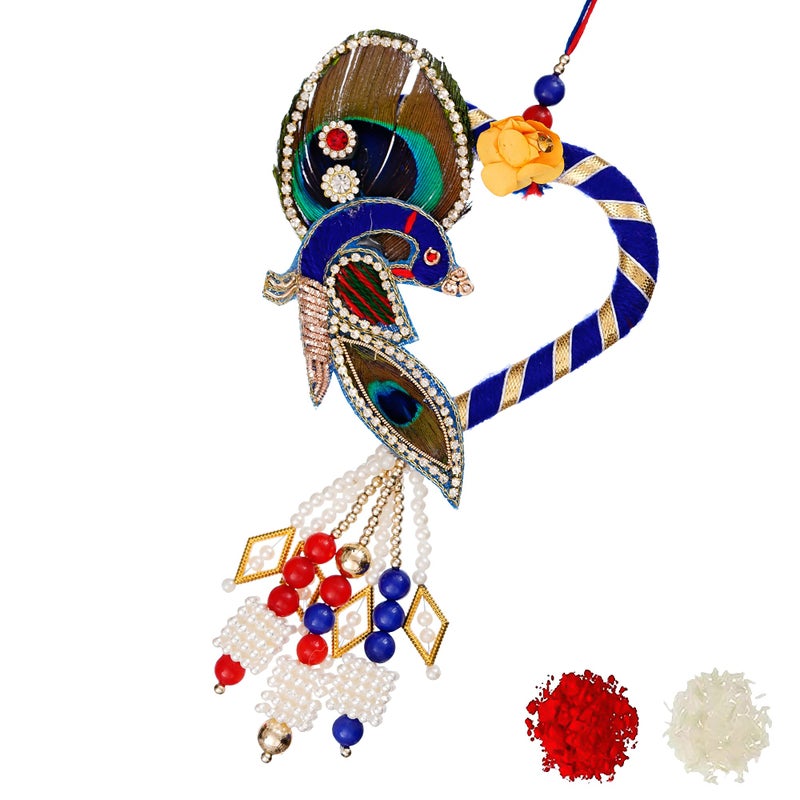 iinfinize Premium Ethnic Lumba Rakhi Fancy Rakhi Celebration Delight Handmade Women Bhabhi Lumba Chuda Jhumar Raksha Bandhan Gift With Roli Chawal - Image 1