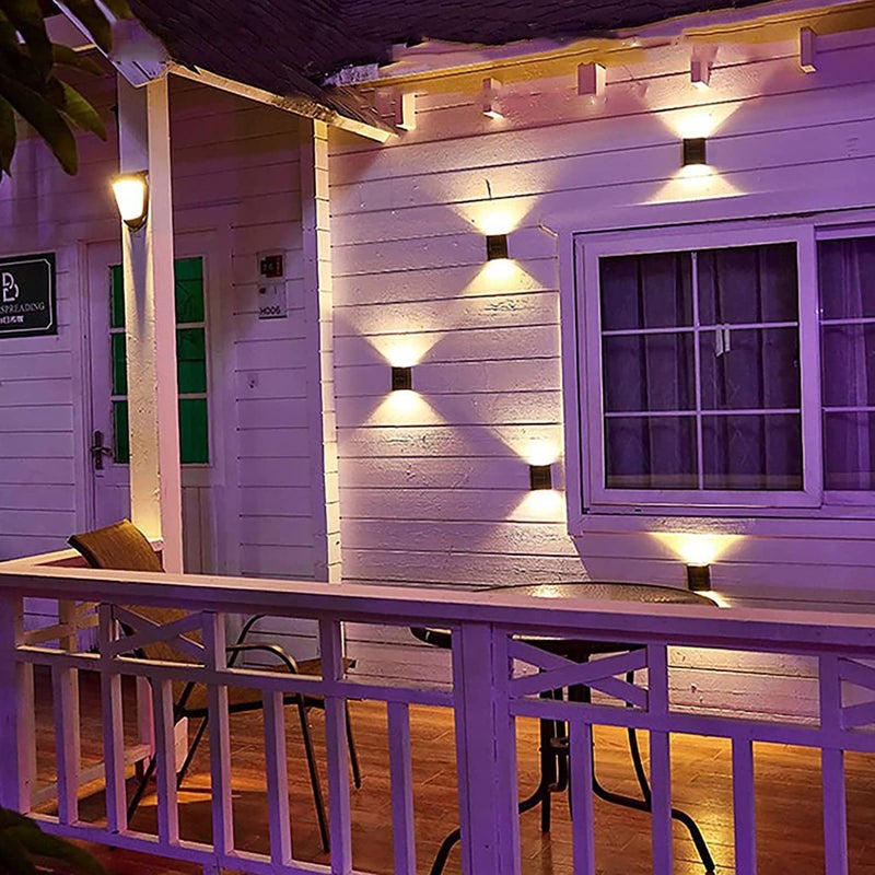 كلاراكو مصابيح حائط LED تعمل بالطاقة الشمسية، إضاءة خارجية، مصباح حائط LED مقاوم للماء IP65، مصباح حائطي حديث لإضاءة الشرفة والباب الأمامي والحديقة والفناء - Image 4