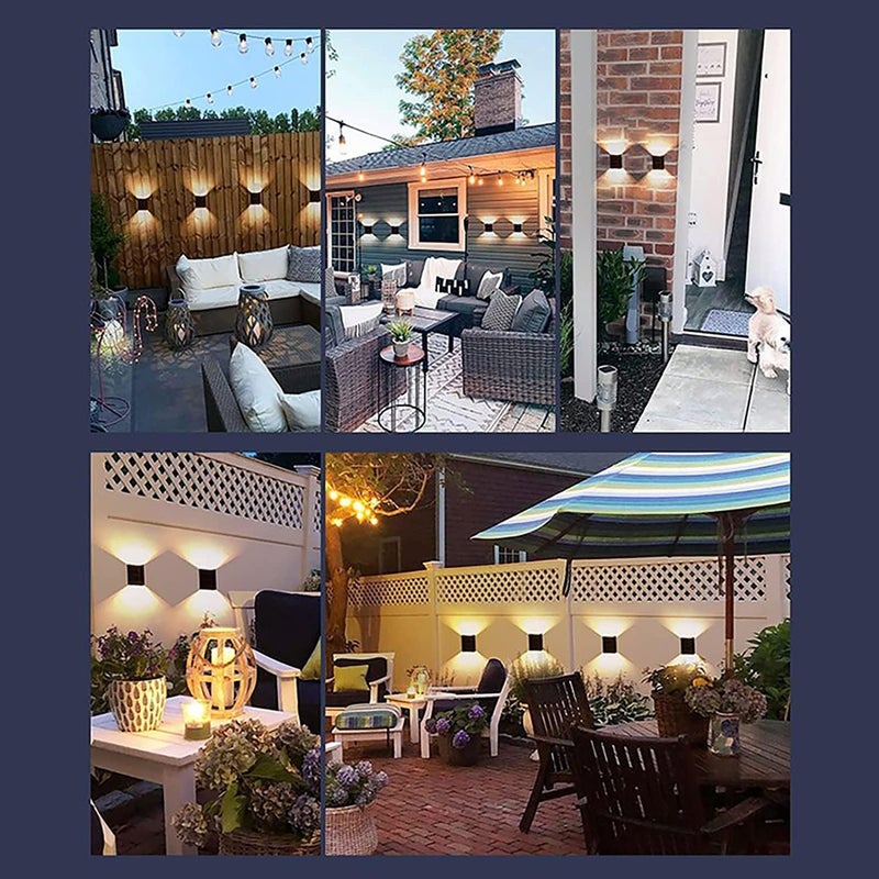 كلاراكو مصابيح حائط LED تعمل بالطاقة الشمسية، إضاءة خارجية، مصباح حائط LED مقاوم للماء IP65، مصباح حائطي حديث لإضاءة الشرفة والباب الأمامي والحديقة والفناء - Image 3