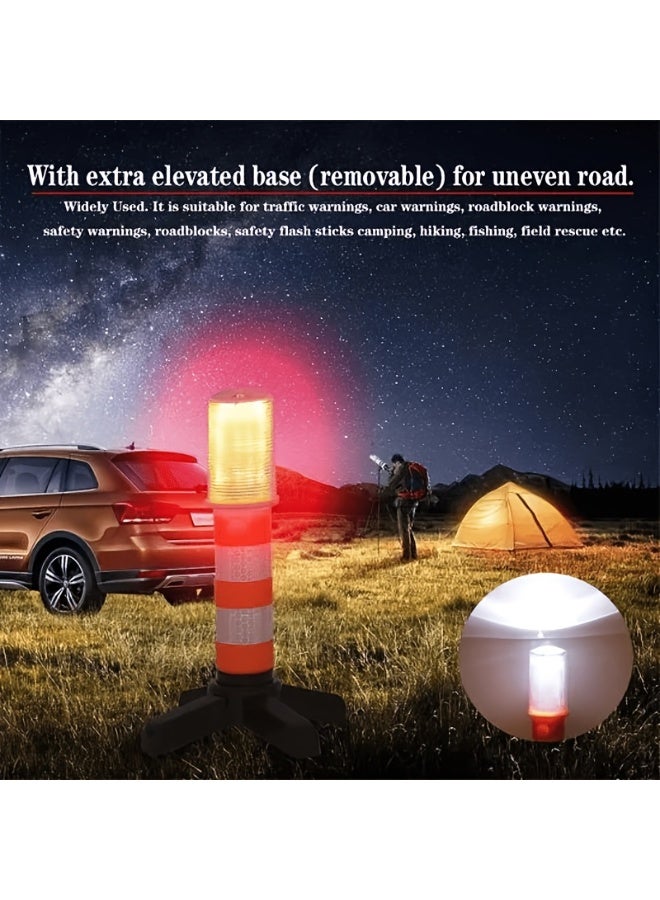 NIBEMINENT LED Road Signal Light 2pcs - Roadside Vehicle and Truck Light with Magnetic Base and Bracket - Includes Solid Storage Case - Safety Beacon Light - Image 2