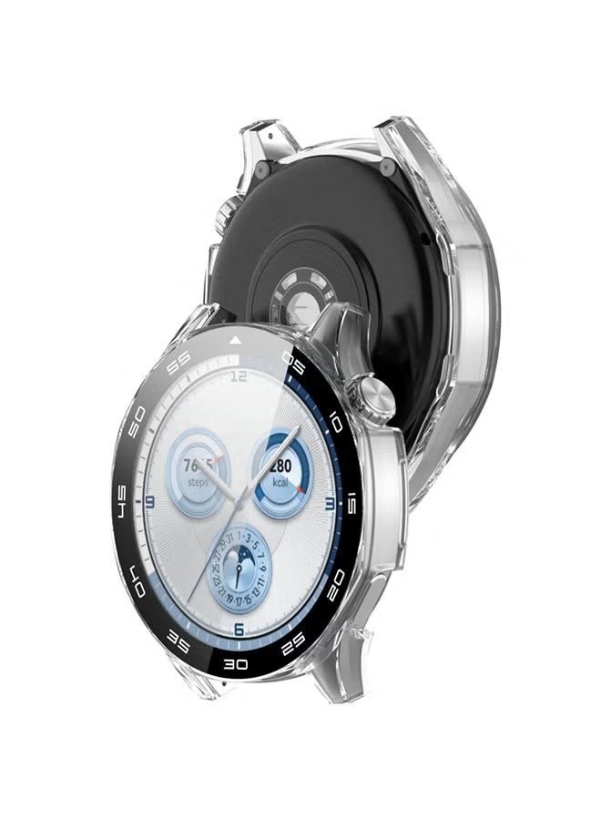 واي جيه شاشة العرض GT5 جهاز الكمبيوتر الصلب مقاس 46 مم مع واقي الشاشة الزجاجية المقواة المتوافق مع واقي المصد غطاء واقي حساس للمس (واضح) - Image 4