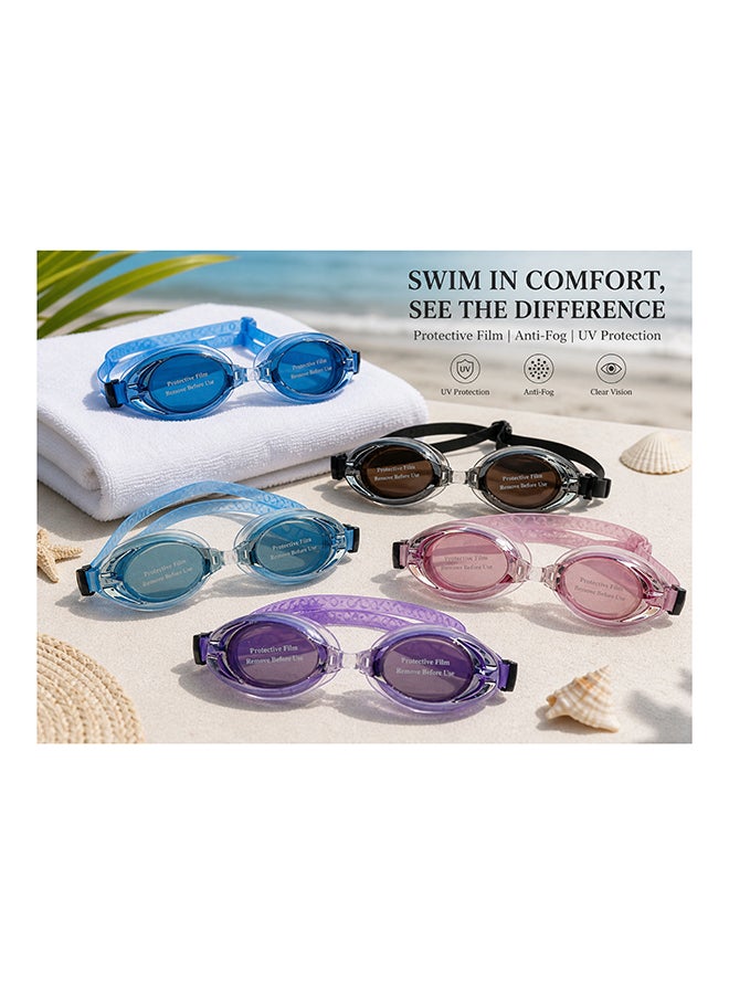 DBLEW Swimming Goggles – Anti-Fog UV Protection Swim Glasses with Adjustable Strap, Leak-Proof Comfortable Fit for Adults & Kids, Pink - Image 3