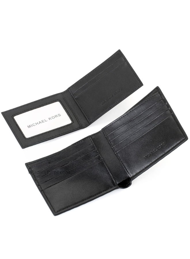 Michael Kors MK Men’s Black Genuine Leather Wallet & Card Holder – Slim Minimalist Bifold with Multiple Card Slots & Premium Luxury Finish - Image 2