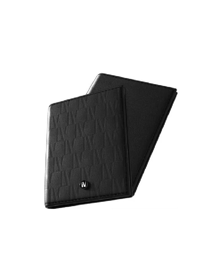 ليفيلو محفظة جلد طبيعي قابلة للطي مع شعار منقوش ومنظم للجيوب - Image 3