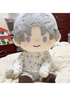 20cm Baby Clothes Two-Dimensional One-Piece 40cm Baby Clothes Cotton Clothes Love Of Light And Night Sitting Posture Changing Pajamas Skirt-Specification:40CM-Color:White Carrot Rabbit Two-point Set [does Not Include Baby Or Hair Accessories]