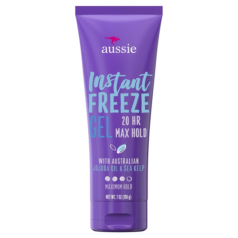 Aussie Instant Freeze Hair Gel with Jojoba Oil & Sea Kelp – Strong Hold, 7 oz - Image 2