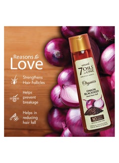 emami Emami 7 Oils In One Organics Onion Blackseed Hair Oil | Anti-Hair Fall | Ultra-Light & Non-Sticky | Free From Parabens, Sulphates & Harmful Chemicals | For Thick, Strong Hair, 200ml  - Image 2
