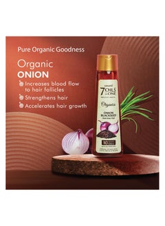 emami Emami 7 Oils In One Organics Onion Blackseed Hair Oil | Anti-Hair Fall | Ultra-Light & Non-Sticky | Free From Parabens, Sulphates & Harmful Chemicals | For Thick, Strong Hair, 200ml  - Image 3
