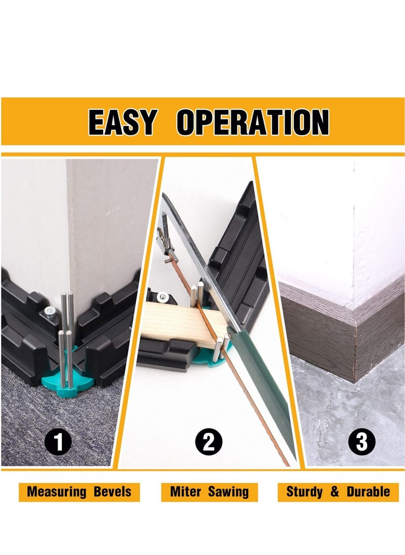 Generic - 2 in 1 Mitre Measuring Cutting Tool Measuring and Sawing Mitre Angles Cutting Tool Precise Miter Saw Protractor 85-180° Bevels Cutting Tool Miter Gauge Woodworking Tool - Image 1