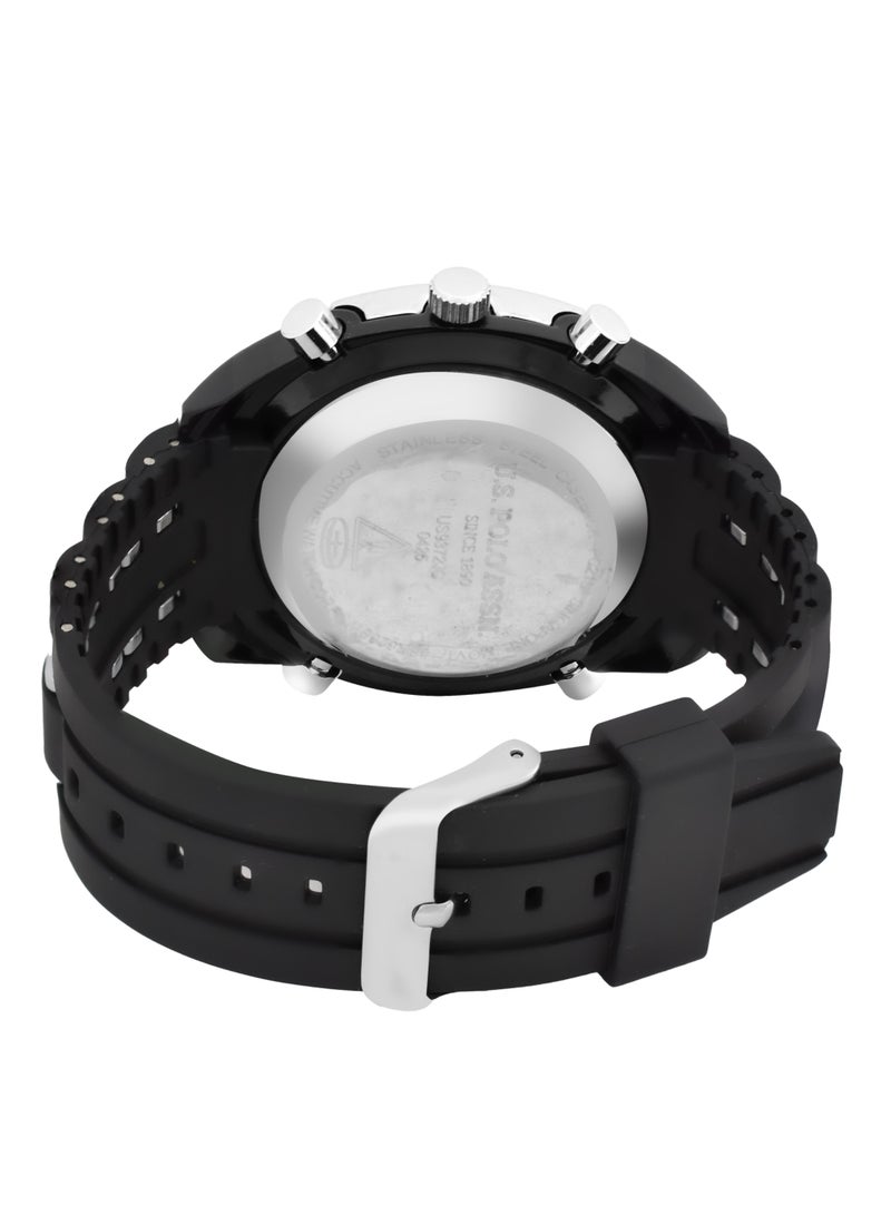 U.S. Polo Assn. Mens Quartz Watch, Analog-Digital Display and Silicone Strap - Image 3