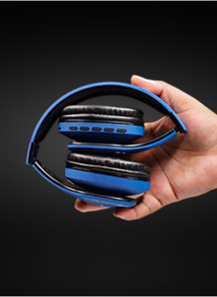 Volkano - Volkano Phonic Series Bluetooth Full Size Head Phones - Blue - Image 1