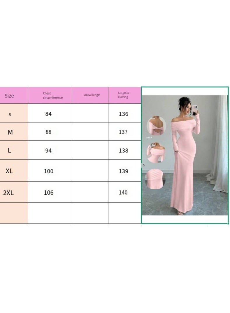 general Off-the-shoulder Pleated Fitted Long Evening Dress - Image 1