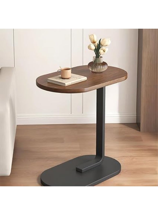 تصميم عصري أنيق لغرفة المعيشة أو غرفة النوم، قاعدة حديدية قوية وسطح خشبي، مثالي لتقديم القهوة أو استخدام الأريكة بجانب السرير - Image 4