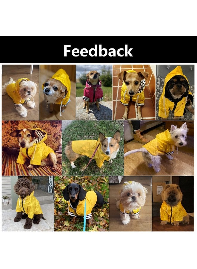 Morezi Dog Raincoat Puppy rain Jacket with Hood for Small Medium Breeds with Reflective Strap Storage Pocket Harness Hole Black L - Image 5