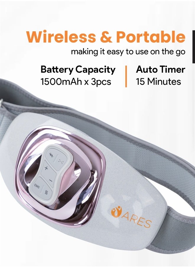 ARES uBelt Slimming Massager 2 Powerful Motors, 3D Micro-Vibration, 6 Massage Heads, 5 Shaking Modes, EMS Technology with 6 Modes, 16 Speeds, Heating for Fat Reduction And Toning  - Image 5