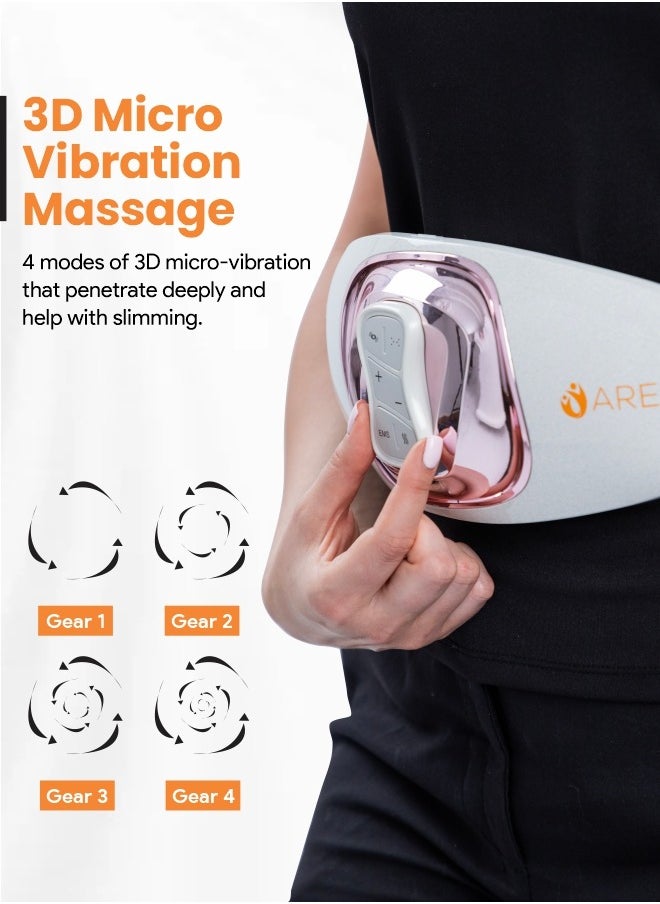 ARES uBelt Slimming Massager 2 Powerful Motors, 3D Micro-Vibration, 6 Massage Heads, 5 Shaking Modes, EMS Technology with 6 Modes, 16 Speeds, Heating for Fat Reduction And Toning  - Image 3