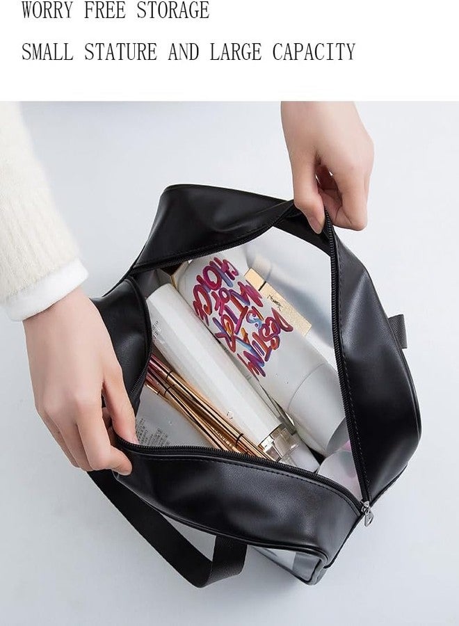 GODFLY Clear Toiletry Bag, Wash Make Up Bag PVC Waterproof Zippered Cosmetic Bag, Portable Carry Pouch for Women Men(Set of 3/Multicolour) - Image 4