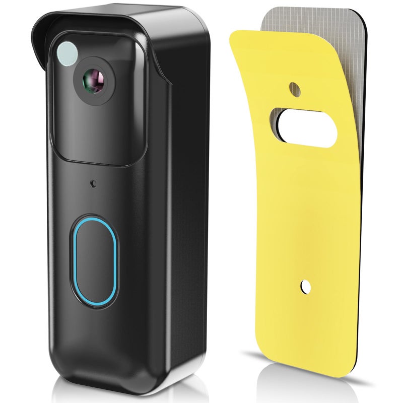 Pyfhy No-Drill Adhesive Doorbell Mount Compatible with Blink Doorbell (2nd Gen), Door Mounting Holder Bracket Accessories, Not Block Motion Sensor Anti-Theft Camera Mount for Home, Apartment, Office, School - Image 1