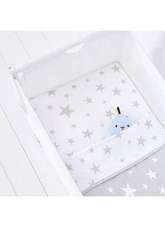 Snuz Pack of 2 Crib Fitted Sheets, Design Ed To Fit Pod Bedside Cribs, 100% Cotton, Infant And Baby, Patternstar, Fitted Sheet Size 44 X 80Cm  - Image 3