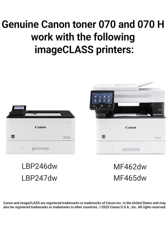 Canon Genuine 070 Black Toner Cartridge Compatible with MF465dw, MF462dw, LBP247dw, LBP246dw black - Image 4