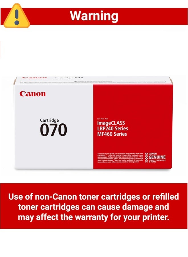 Canon Genuine 070 Black Toner Cartridge Compatible with MF465dw, MF462dw, LBP247dw, LBP246dw black - Image 3