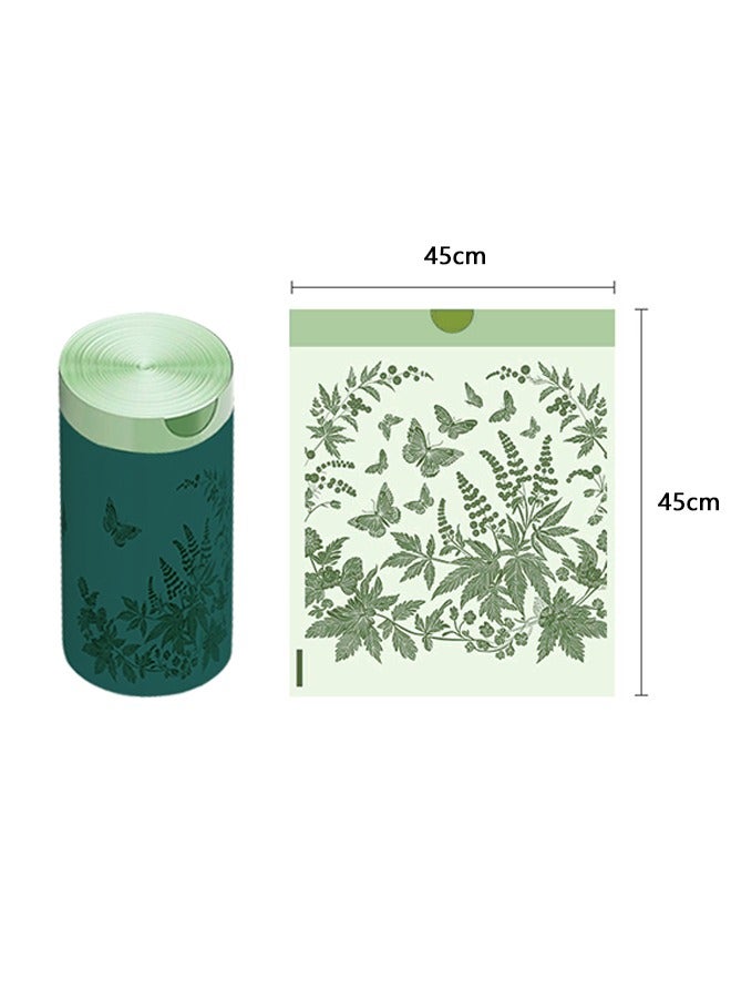 HaHaHai Wormwood Scented Drawstring Garbage Bags, 2 Rolls (120 Trash Bags Total)，45 x 45 cm, 8 Gallon, Leak-Proof and Tear-Resistant, Extra Thick PE Material, Wide Handles for Easy Carry  - Image 4
