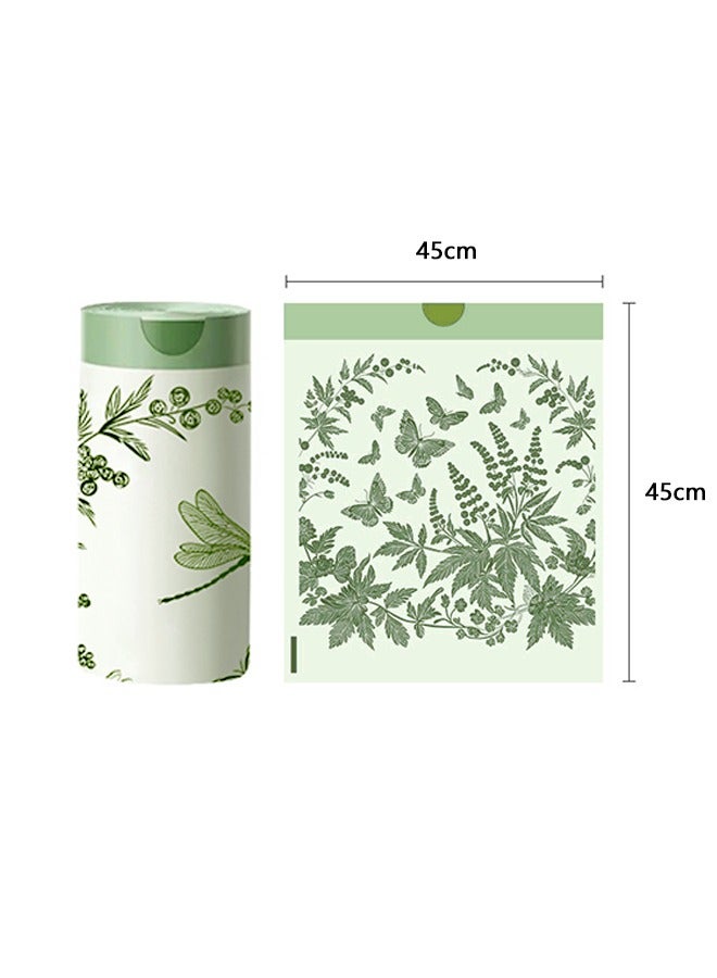 هاهاهاي أكياس قمامة برباط معطر برائحة الشيح المعطرة، عدد 2 لفة (إجمالي 120 كيس) ， 45 × 45 سم، 8 جالون، مقاومة للتسرب والتمزق، مادة البولي إيثيلين السميكة للغاية، مقابض عريضة لسهولة الحمل - Image 4