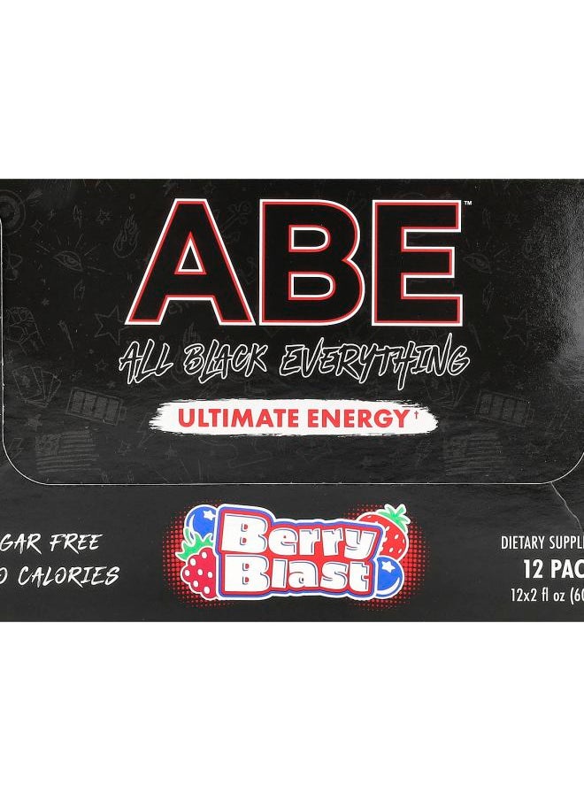 Abe - Ultimate Energy Berry Blast  12 Pack 2 fl oz (60 ml) Each - Image 1