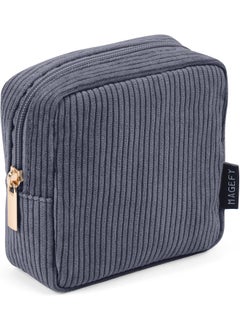 MAGEFY MAGEFY Small Makeup Bag for Purse Mini Cosmetics Bag Corduroy Cute Cosmetic Pouch for Women with Slip-in Pockets 