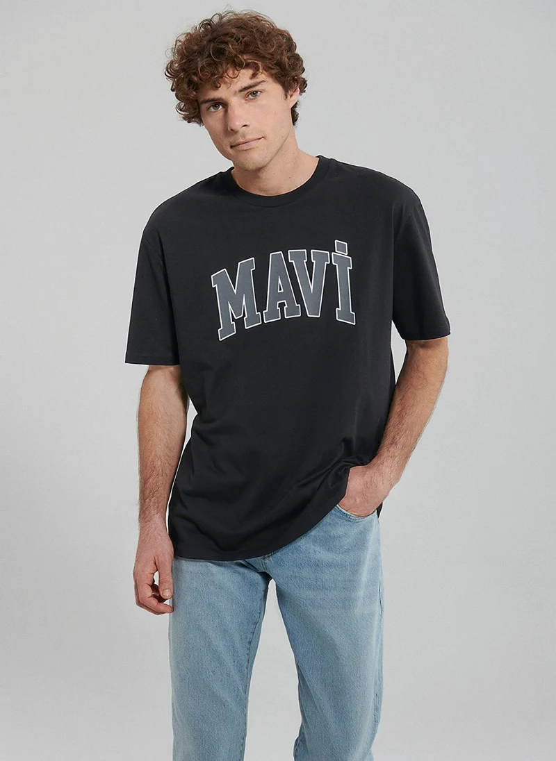 MAVI Mavi Logo Printed Black T-Shirt