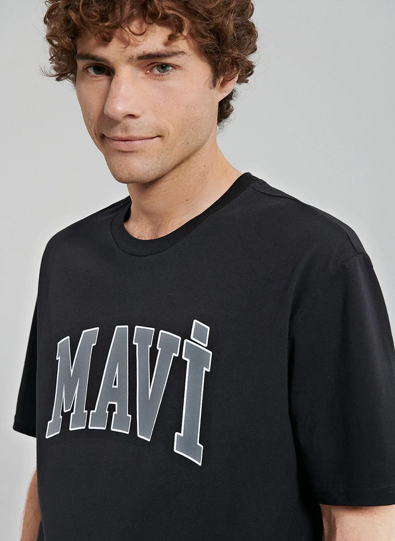 MAVI Mavi Logo Printed Black T-Shirt