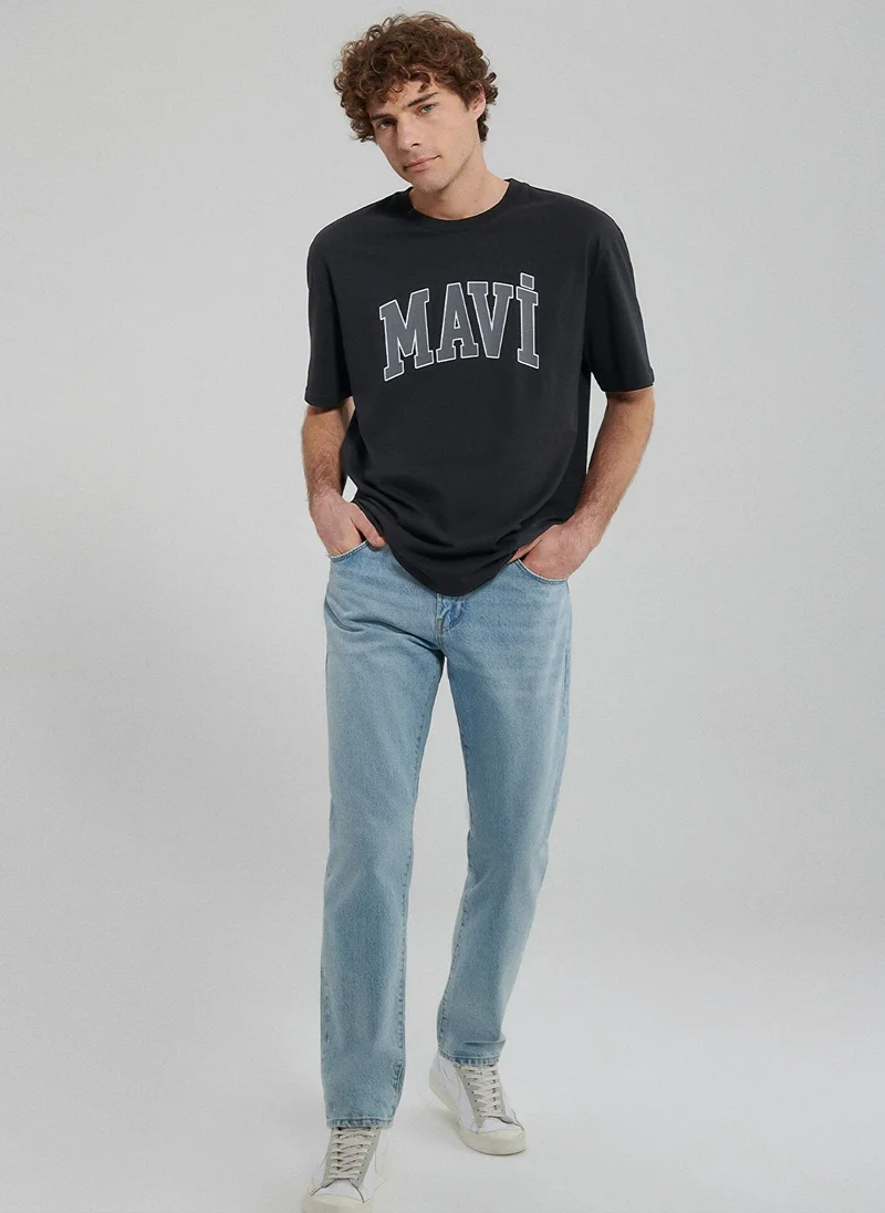 MAVI Mavi Logo Printed Black T-Shirt
