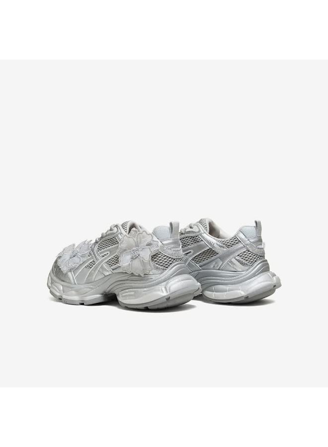 Tata  Spring Mall Fashion Casual Versatile Women's Dad Sneakers Silver Gray Size 38 - Image 2
