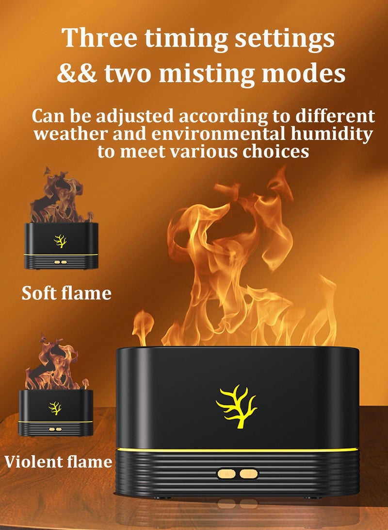 CubeG Flame Air Humidifier | Auto Off Function 500ML Essential Oil Diffuser | 2 Modes Brightness Aroma Humidifier,  Colorful LED lights Changing Oil Diffuser with Timer for Home,Office,Spa,Gym - Image 4