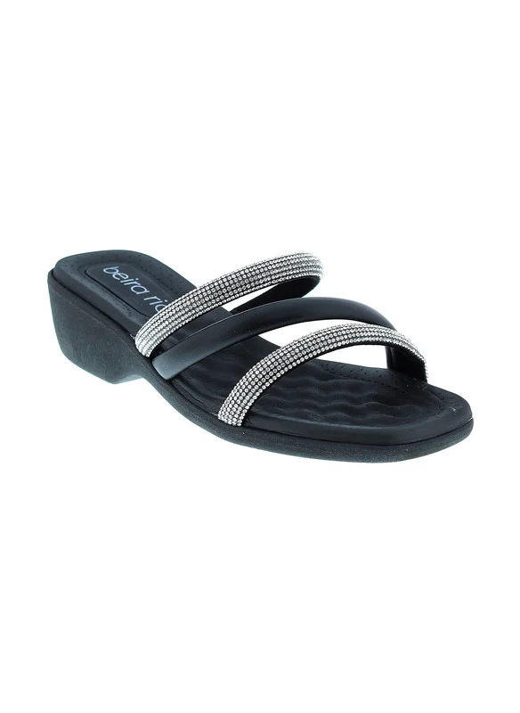 بيرا ريو Beira Rio Ladies Flat Sandals Black | Made In Brazil