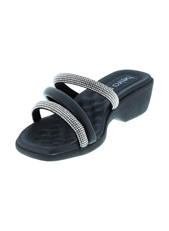 بيرا ريو Beira Rio Ladies Flat Sandals Black | Made In Brazil