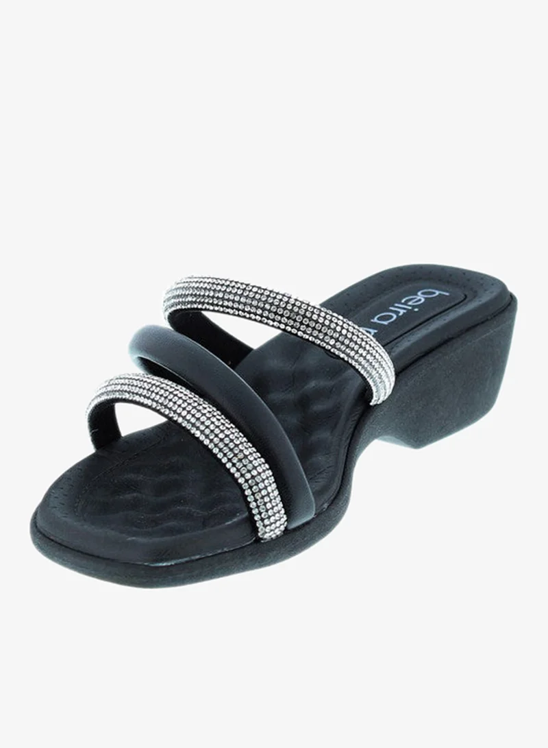 Beira Rio Black Flat Sandals for Women – Stylish Ladies Flat Sandals & Comfortable Flat Slippers for Women | Best Price UAE