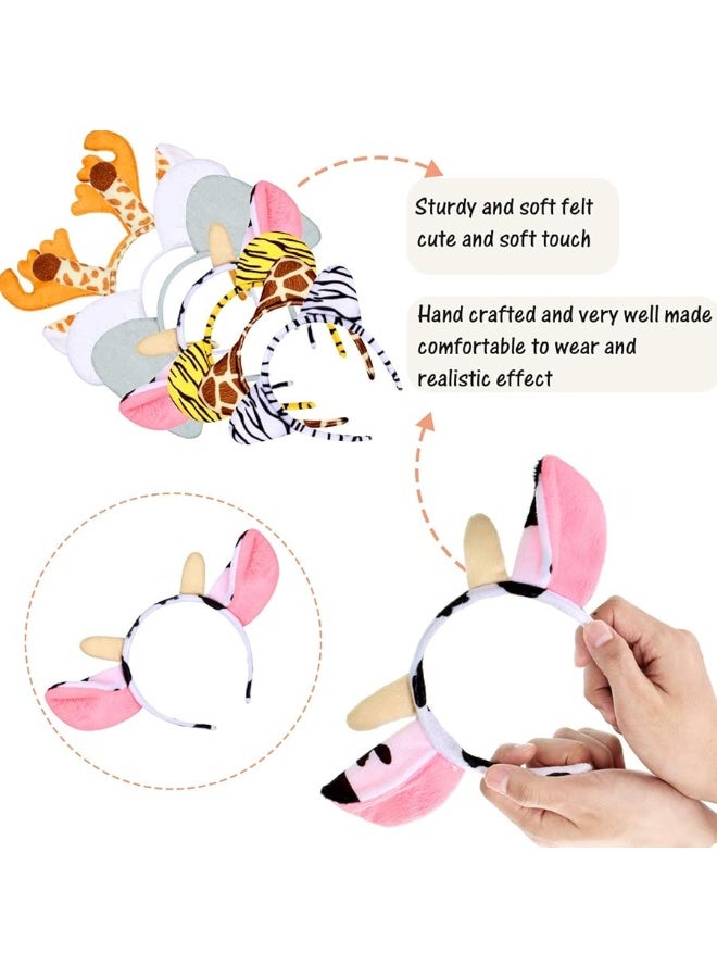 WILLBOND 16 Pieces Animal Headbands Jungle Safari Party Favors Wild One Birthday Decorations Photo Booth Props Animal Hair Hoop for Kids Adults Animal Cosplay Birthday Theme Party Supply Stage Performance - Image 5