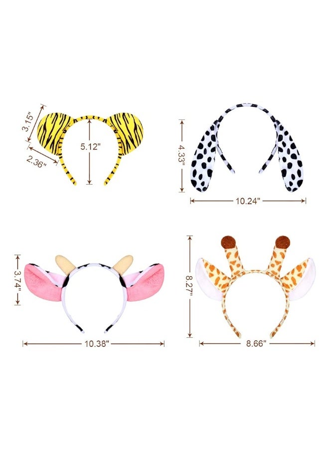 WILLBOND 16 Pieces Animal Headbands Jungle Safari Party Favors Wild One Birthday Decorations Photo Booth Props Animal Hair Hoop for Kids Adults Animal Cosplay Birthday Theme Party Supply Stage Performance - Image 4