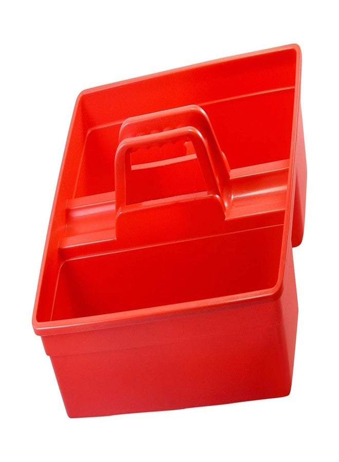 PUFFIN Plastic Handy Caddy Bucket, Red, Multipurpose Storage for Cleaning, Gardening, Crafting, Kitchen, Office, and Car Use - Image 1