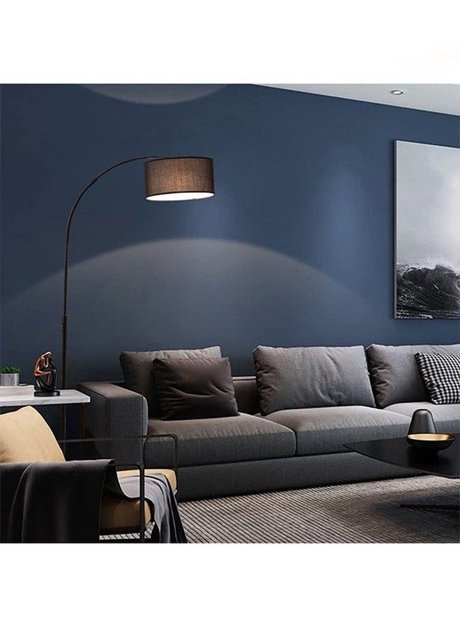 HOMESTAR Modern Curved Floor Lamp 3 Levels Remote Control Dimmable Adjustable Height Marble Base with warm light Bedroom Living Room Office Standard Lamp Black  - Image 3