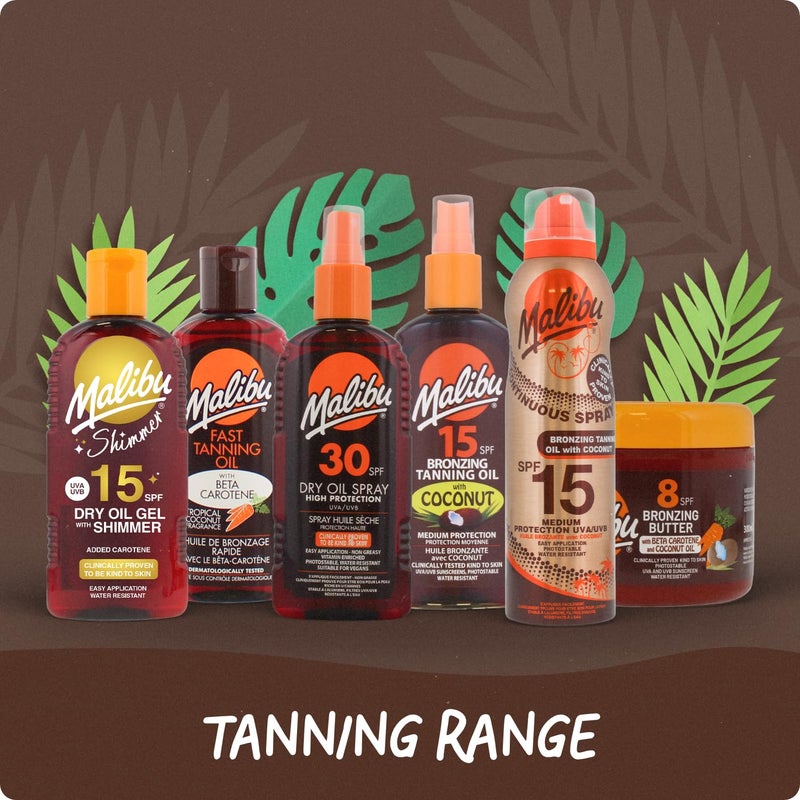 Malibu Sun Fast Tanning Oil - Tan Accelerator for Outdoor/Tanning Bed, Beta Carotene Carrot Extract & Vitamin E for Moisture & Hydration, Water-Resistant, Coconut, Cruelty-Free, Made in UK (3.4 Fl Oz) - Image 2