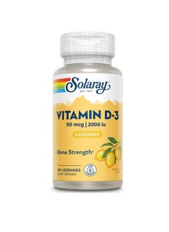 Solaray Vitamin D3 2000Iu Bone, Immune And Mood Support 60 Lozenges  - Image 1