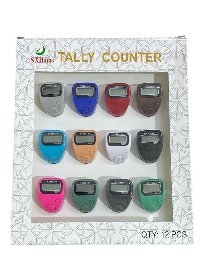 12-Piece Electronic Digital Finger Counter Set Multicolour  - Image 3