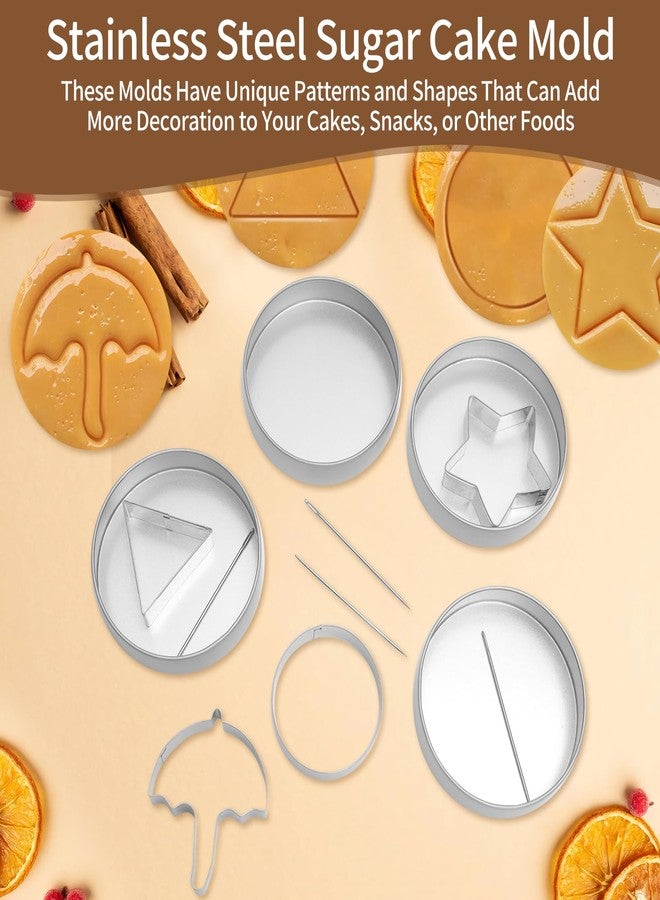 Woosuke 4 Set Korean Dalgona Cookie Kit, Squid Sugar Game Cookie Set with Stainless Steel Round, Star, Umbrella, Triangle Cookie Cutters for DIY Baking & Home Party - Image 5